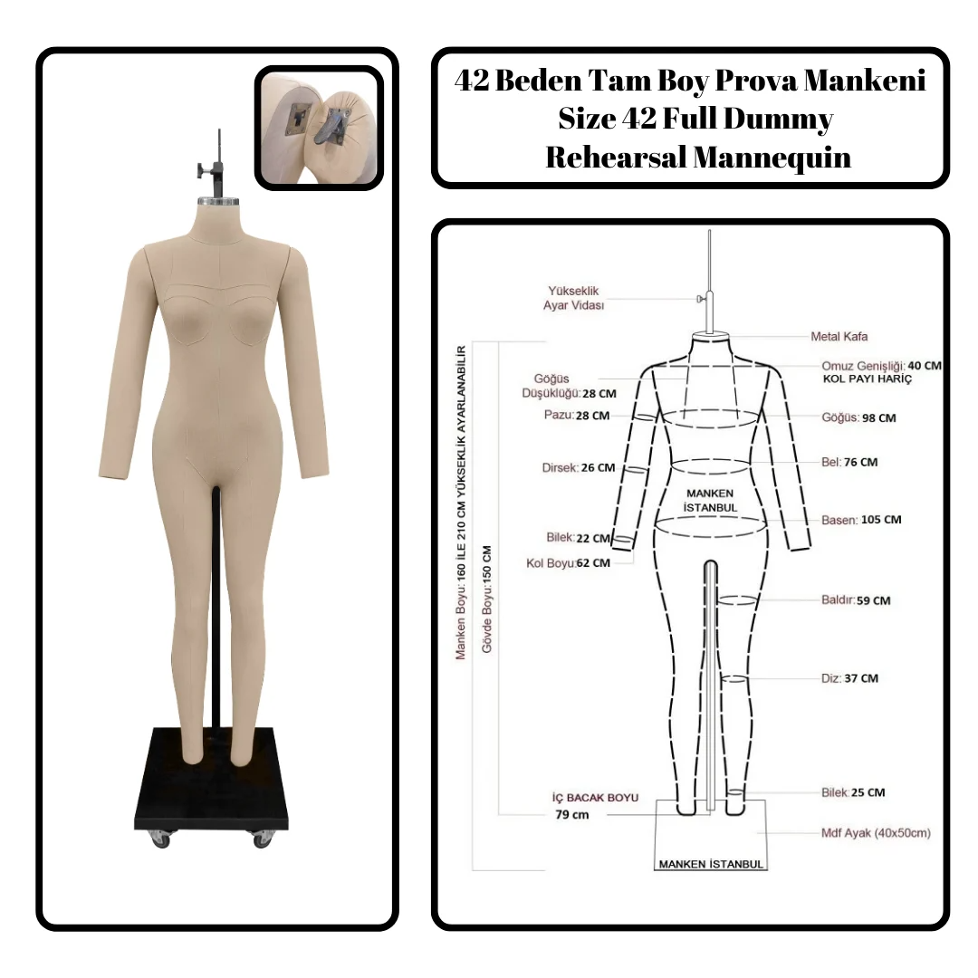Manken İstanbul profesyonel prova mankeni ürünlerimiz ile tanışın. Moda atölyeleri ve tasarımcılar için ölçü standartlarına uygun, kaliteli üretim ve özel çözümlerimiz.